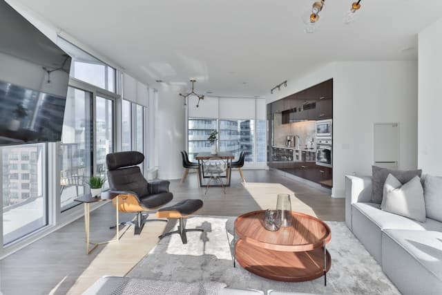 Modern office lounge designed for resident convenience
